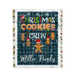 Scotstee Shop - Fleece Blanket - Personalized Gift Tartan Plaid Blanket Clan Miller With Christmas Cookie Baking Crew Christmas Gift Blanket