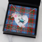 Sea Turtle Necklace Gift for My Beautiful Girlfriend Valentines Necklace Clan Pentland Tartan Blue Turtle Necklace