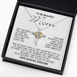 Cross Dancing Necklace - To My Beautiful Mom - I'm So Blessed That You Are My Mother - Love Your Son, Mother's Day Necklace