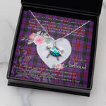 Sea Turtle Necklace Gift for My Beautiful Girlfriend Valentines Necklace Clan Montgomery Tartan Blue Turtle Necklace