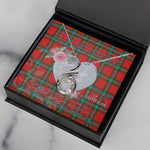 Rising Phoenix Necklace - Valentine Necklace Clan MacLaine of Loch Buie Tartan Gift for Girlfriend, Gift for My Wife Rising Phoenix Necklace