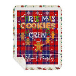 Personalized Gift Tartan Plaid Blanket Clan Wishart With Christmas Cookie Baking Crew Christmas Gift Sherpa Blanket, tartan sherpa blanket,buffalo plaid sherpa blanket,christmas sherpa blanket,Christmas Throw Blanket,green plaid sherpa blanket,green sherpa blanket
