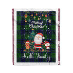 Personalized Gift Tartan Plaid Blanket Clan Keith Modern With Funny Santa Snowman Reindeer Merry Christmas Fleece Blanket, Home Living Room, Plaid Blanket, Tartan Blanket, Scottish Blanket, Buffalo fleece blanket, Christmas Blanket