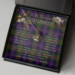 To My Beautiful Soulmate Necklace In Your Eyes I Have Found My Home Clan Cameron Of Erracht Modern Tartan Crown Pendant Necklace
