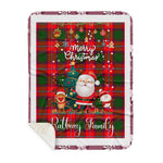 Personalized Gift Tartan Plaid Blanket Clan Rattray With Funny Santa Snowman Reindeer Merry Christmas Gift Sherpa Blanket, blue plaid sherpa blanket,blue tartan sherpa blanket,Buchan,buffalo plaid sherpa blanket,christmas sherpa blanket,Christmas Throw Blanket