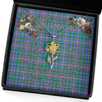 To My Beautiful Soulmate Sunflower Necklace In Your Eyes I Have Found My Home Clan Pitcairn Tartan Jewelry For Girlfriend, Tartan Sunflower Pendant Necklace, Scottish Tartan Jewelry, valentine necklace, necklace girlfriend, necklace for wife, cute necklaces for girlfriend, jewelry for girlfriend, to my soulmate necklace, to my future wife necklace