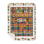 Personalized Gift Tartan Plaid Blanket Clan Buchanan Ancient With Christmas Cookie Baking Crew Christmas Gift Sherpa Blanket, tartan sherpa blanket,buffalo plaid sherpa blanket,christmas sherpa blanket,Christmas Throw Blanket,green plaid sherpa blanket,green sherpa blanket
