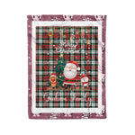Personalized Gift Tartan Plaid Blanket Clan Graham With Funny Santa Snowman Reindeer Merry Christmas Fleece Blanket, Christmas Blanket, Plaid Blanket, Tartan Blanket,Scottish Blanket