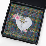 Gift For My Beautiful Girlfriend Necklace Valentine Necklace Clan MacSporran Tartan Cross Dancing Necklace Scottish Tartan Jewelry