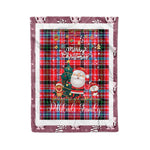 Personalized Gift Tartan Plaid Blanket Clan Pitblado With Funny Santa Snowman Reindeer Merry Christmas Fleece Blanket, Home Living Room, Plaid Blanket, Tartan Blanket, Scottish Blanket, Buffalo fleece blanket, Christmas Blanket