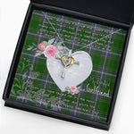 Gift For My Beautiful Girlfriend Necklace Valentine Necklace Clan Pringle Tartan Cross Dancing Necklace Scottish Tartan Jewelry