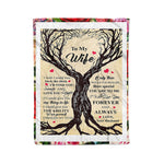 Scotstee Shop - Personalized Gift Letter To My Wife Love Quote For Wife Retro Ànd Vintage Gift Rose Fleece Blanket