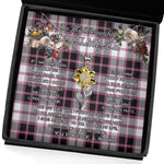 To My Beautiful Soulmate Sunflower Necklace In Your Eyes I Have Found My Home Clan MacPherson Hunting Modern Tartan Jewelry For Girlfriend, Tartan Sunflower Pendant Necklace, Scottish Tartan Jewelry, valentine necklace, necklace girlfriend, necklace for wife, cute necklaces for girlfriend, jewelry for girlfriend, to my soulmate necklace, to my future wife necklace