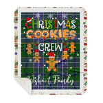 Personalized Gift Tartan Plaid Blanket Clan Wishart Hunting With Christmas Cookie Baking Crew Christmas Gift Sherpa Blanket, tartan sherpa blanket,buffalo plaid sherpa blanket,christmas sherpa blanket,Christmas Throw Blanket,green plaid sherpa blanket,green sherpa blanket