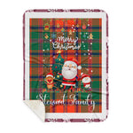 Personalized Gift Tartan Plaid Blanket Clan Stewart of Appin Ancient With Funny Santa Snowman Reindeer Merry Christmas Gift Sherpa Blanket, blue plaid sherpa blanket,blue tartan sherpa blanket,Buchan,buffalo plaid sherpa blanket,christmas sherpa blanket,Christmas Throw Blanket