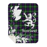 Sherpa Blanket - Tartan Blanket Thistle and Lion Scottish Clan Swinton Plaid Blanket, plaid sherpa blanket queen,purple sherpa blanket,queen sherpa blanket,queen size sherpa blanket,red sherpa blanket,scottish tartan blankets,sherpa blanket,sherpa christmas blanket