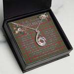 To My Beautiful Soulmate Necklace In Your Eyes I Have Found My Home Clan Grant of Monymusk Tartan Rising Phoenix Necklace