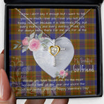 Gift For My Beautiful Girlfriend Necklace Valentine Necklace Clan Balfour Modern Tartan Cross Dancing Necklace Scottish Tartan Jewelry