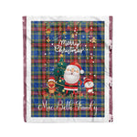 Personalized Gift Tartan Plaid Blanket Clan MacBeth Modern With Funny Santa Snowman Reindeer Merry Christmas Fleece Blanket, Home Living Room, Plaid Blanket, Tartan Blanket, Scottish Blanket, Buffalo fleece blanket, Christmas Blanket