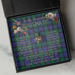 To My Beautiful Soulmate Necklace In Your Eyes I Have Found My Home Clan Blackwatch Modern Tartan Crown Pendant Necklace
