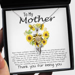 Sunflower Pendant Necklace - Mom Necklace, To My Mother Necklace Gift For Mom, Mother's Day Necklace From Daughter Son