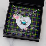 Sea Turtle Necklace Gift for My Beautiful Girlfriend Valentines Necklace Clan Watson Modern Tartan Blue Turtle Necklace