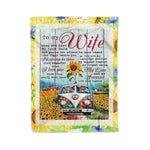 Scotstee Shop - Personalized Gift Letter Love Quote To My Wife Gift Holiday Funny Couple Lover Sunflower Gift Fleece Blanket