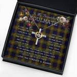 To My Beautiful Soulmate Necklace In Your Eyes I Have Found My Home Clan MacLellan Modern Tartan Cross Dancing Necklace