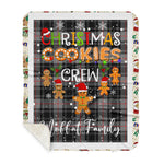 Personalized Gift Tartan Plaid Blanket Clan Moffat With Christmas Cookie Baking Crew Christmas Gift Sherpa Blanket, tartan sherpa blanket,buffalo plaid sherpa blanket,christmas sherpa blanket,Christmas Throw Blanket,green plaid sherpa blanket,green sherpa blanket