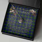 To My Beautiful Soulmate Necklace In Your Eyes I Have Found My Home Clan MacEwen Tartan Crown Pendant Necklace