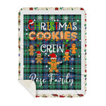 Personalized Gift Tartan Plaid Blanket Clan Rose Hunting Ancient With Christmas Cookie Baking Crew Christmas Gift Sherpa Blanket, tartan sherpa blanket,buffalo plaid sherpa blanket,christmas sherpa blanket,Christmas Throw Blanket,green plaid sherpa blanket,green sherpa blanket