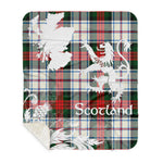 Sherpa Blanket - Tartan Blanket Thistle and Lion Scottish Clan MacDuff Dress Modern Plaid Blanket, plaid sherpa blanket queen,purple sherpa blanket,queen sherpa blanket,queen size sherpa blanket,red sherpa blanket,scottish tartan blankets,sherpa blanket,sherpa christmas blanket