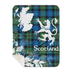 Sherpa Blanket - Tartan Blanket Thistle and Lion Scottish Clan Smith Ancient Plaid Blanket, plaid sherpa blanket queen,purple sherpa blanket,queen sherpa blanket,queen size sherpa blanket,red sherpa blanket,scottish tartan blankets,sherpa blanket,sherpa christmas blanket