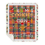 Personalized Gift Tartan Plaid Blanket Clan Stewart Royal Ancient With Christmas Cookie Baking Crew Christmas Gift Sherpa Blanket, tartan sherpa blanket,buffalo plaid sherpa blanket,christmas sherpa blanket,Christmas Throw Blanket,green plaid sherpa blanket,green sherpa blanket