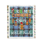 Fleece Blanket - Personalized Gift Tartan Plaid Blanket Clan Mitchell Ancient With Christmas Cookie Baking Crew Christmas Gift Fleece Blanket