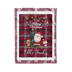Personalized Gift Tartan Plaid Blanket Clan Little With Funny Santa Snowman Reindeer Merry Christmas Fleece Blanket, Home Living Room, Plaid Blanket, Tartan Blanket, Scottish Blanket, Buffalo fleece blanket, Christmas Blanket