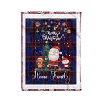 Personalized Gift Tartan Plaid Blanket Clan Home Modern With Funny Santa Snowman Reindeer Merry Christmas Fleece Blanket, Christmas Blanket, Plaid Blanket, Tartan Blanket,Scottish Blanket