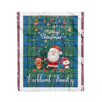 Personalized Gift Tartan Plaid Blanket Clan Lockhart With Funny Santa Snowman Reindeer Merry Christmas Fleece Blanket, Home Living Room, Plaid Blanket, Tartan Blanket, Scottish Blanket, Buffalo fleece blanket, Christmas Blanket