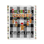 Personalized Gift Tartan Plaid Blanket Clan MacFarlane Black & White With Christmas Cookie Baking Crew Christmas Gift Blanket, Plaid Blanket, Christmas Fleece Blanket, Christmas Blanket, Tartan Blanket, Scottish Blanket, Scotland Blanket, Family Name Blanket, Custom Blanket, Personalized Blanket