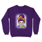 Witchy Mama Halloween Messy Bun Skull Witch Mom Women Spooky Womens Halloween Sweatshirts, Halloween Sweatshirt Plus Size - Scotstee Shop
