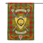 House Flag - Callander Irish Shield Celtic Cross Tartan Garden Flag St Patrick's Day Garden Flag