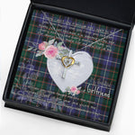 Gift For My Beautiful Girlfriend Necklace Valentine Necklace Clan MacRae Hunting Modern Tartan Cross Dancing Necklace Scottish Tartan Jewelry