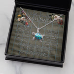 Sea Turtle Necklace To My Beautiful Soulmate Necklace In Your Eyes I Have Found My Home Clan Haig Gray Tartan Blue Turtle Necklace