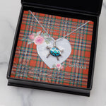 Sea Turtle Necklace Gift for My Beautiful Girlfriend Valentines Necklace Clan MacFarlane Ancient Tartan Blue Turtle Necklace