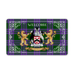 Doormat - Tartan Door Mat The Family Elphinstone Welcome Mat, Plaid Doormat Scottish