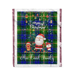 Personalized Gift Tartan Plaid Blanket Clan MaiTland With Funny Santa Snowman Reindeer Merry Christmas Fleece Blanket, Home Living Room, Plaid Blanket, Tartan Blanket, Scottish Blanket, Buffalo fleece blanket, Christmas Blanket