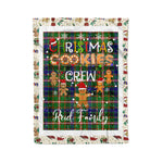 Personalized Gift Tartan Plaid Blanket Clan Reid With Christmas Cookie Baking Crew Christmas Gift Blanket, Plaid Blanket, Christmas Fleece Blanket, Christmas Blanket, Tartan Blanket, Scottish Blanket, Scotland Blanket, Family Name Blanket, Custom Blanket, Personalized Blanket