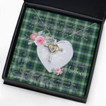Gift For My Beautiful Girlfriend Necklace Valentine Necklace Clan Johnston Dress Tartan Cross Dancing Necklace Scottish Tartan Jewelry