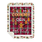 Personalized Gift Tartan Plaid Blanket Clan Little With Christmas Cookie Baking Crew Christmas Gift Sherpa Blanket, tartan sherpa blanket,buffalo plaid sherpa blanket,christmas sherpa blanket,Christmas Throw Blanket,green plaid sherpa blanket,green sherpa blanket