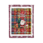 Personalized Gift Tartan Plaid Blanket Clan Ogilvie Of Airlie Ancient With Funny Santa Snowman Reindeer Merry Christmas Fleece Blanket, Home Living Room, Plaid Blanket, Tartan Blanket, Scottish Blanket, Buffalo fleece blanket, Christmas Blanket